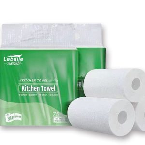 Virgin Wood Pulp Kitchen Paper Towel Rolls – 2-Ply Premium Absorbent Household Rolls